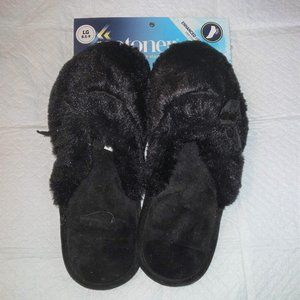 Isotoner Slippers - Black (Lg 8.5 - 9) Womens
